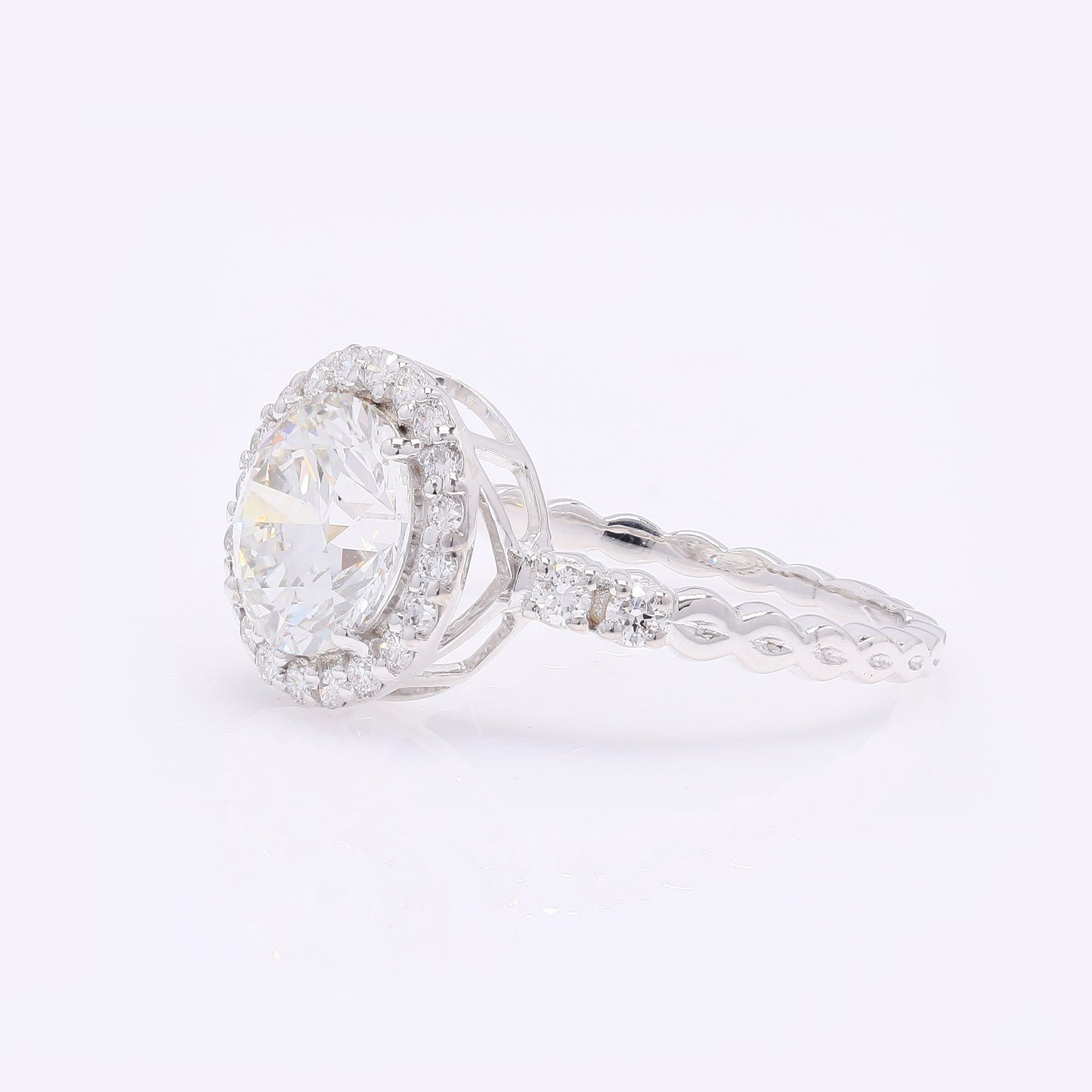 2.37 Carats Lab Grown Diamond 14K Gold Ring