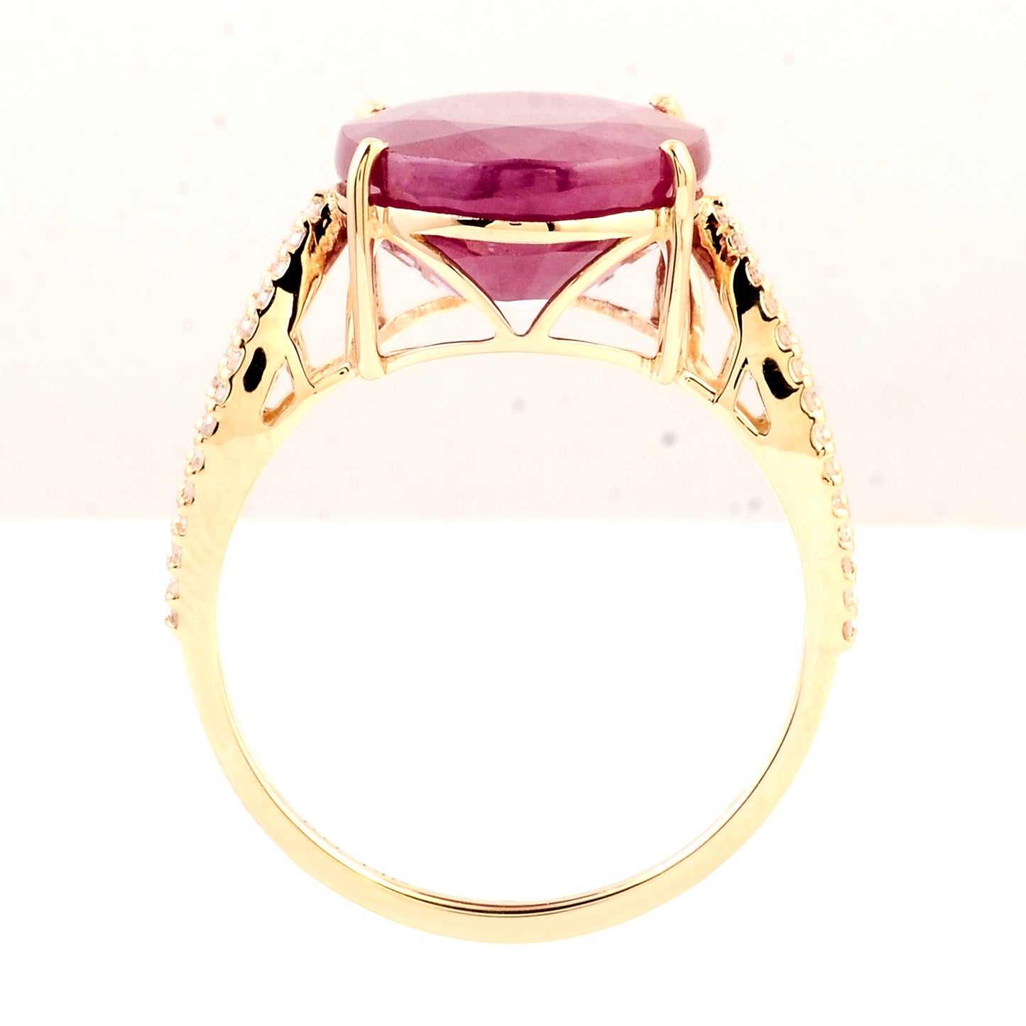 10.07 Ct Natural Codundum Ruby 14K Gold Ring