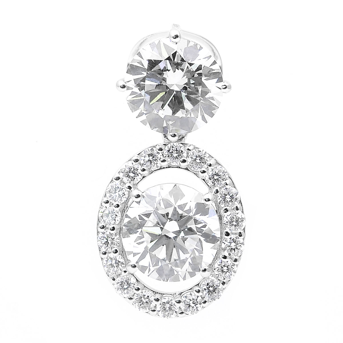 3.84 Carats Lab Grown Diamond 14K Gold Pendant