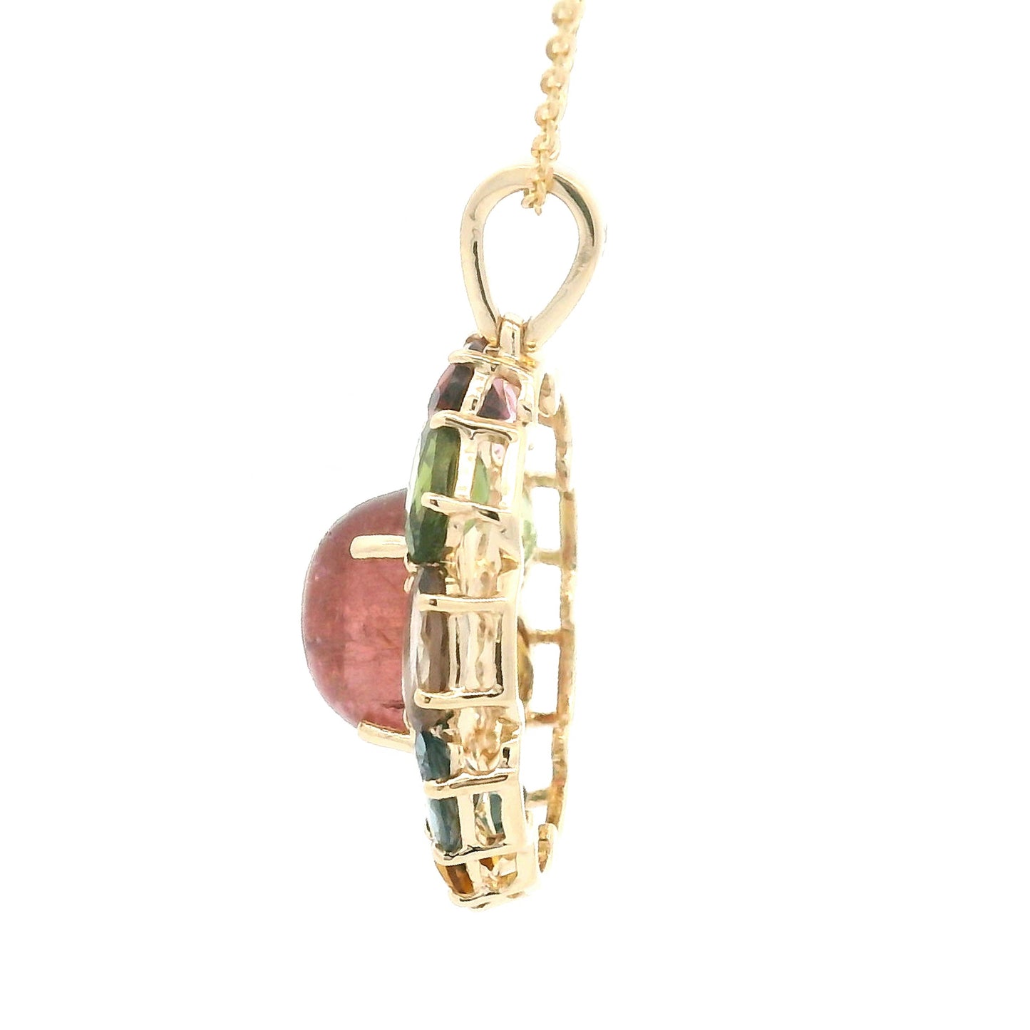 4.77 Ct Tourmaline 14K Gold Pendant