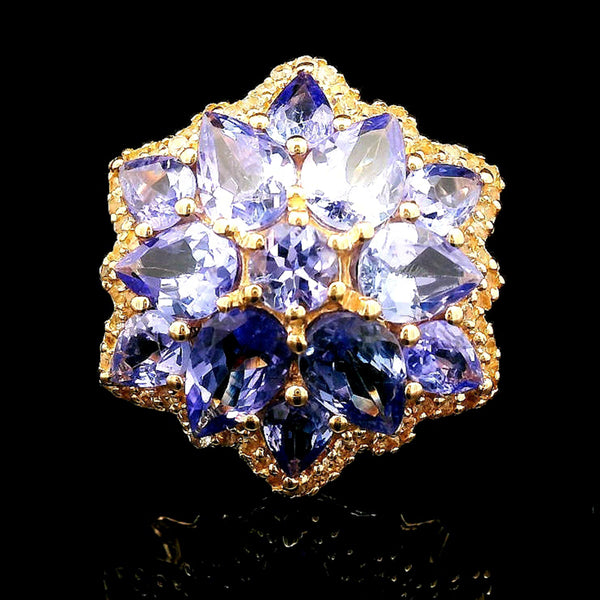 3.59 Ct Pear Tanzanite 14K Gold Ring