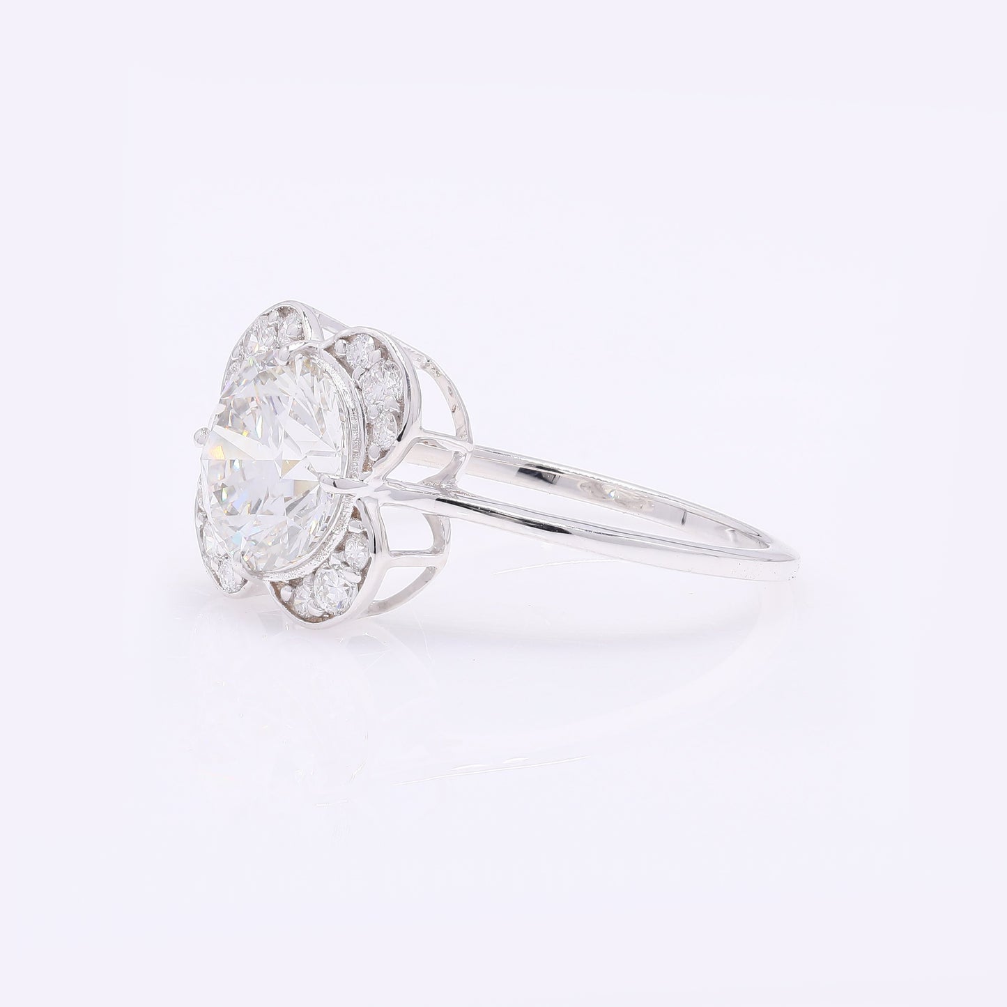 2.31 Carats Lab Grown Diamond 14K Gold Ring