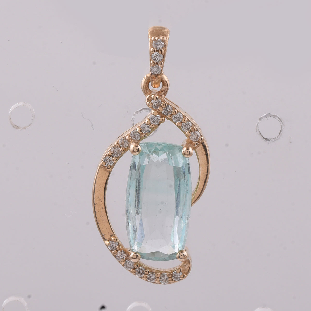 2.13 Ct Cushion Natural Emerald 14K Gold Pendant