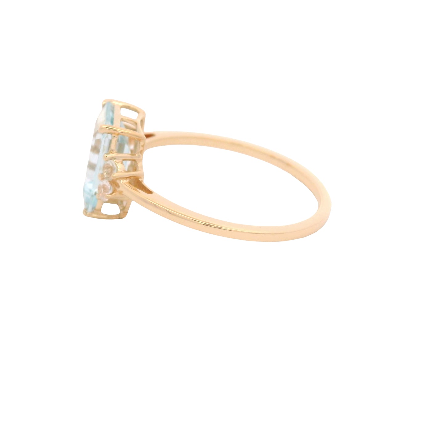 1.82 Ct Octagon Aquamarine 14K Gold Ring