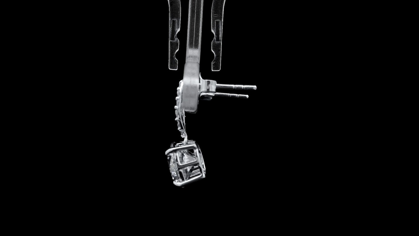 3.44 Carats Lab Grown Diamond 14K Gold Earrings