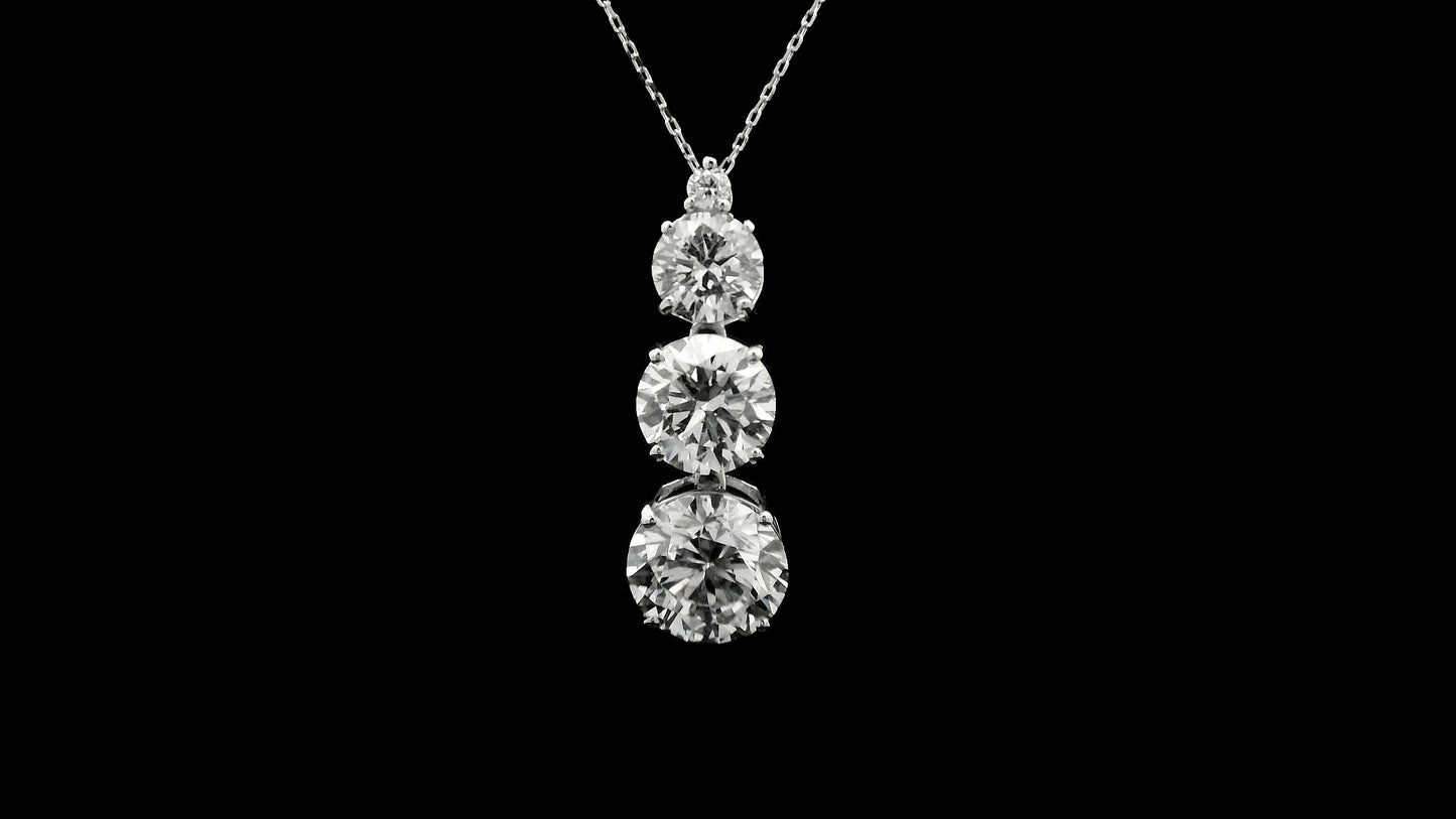 6.26 Ct Round Lab Grown Diamond 14K Gold Pendant
