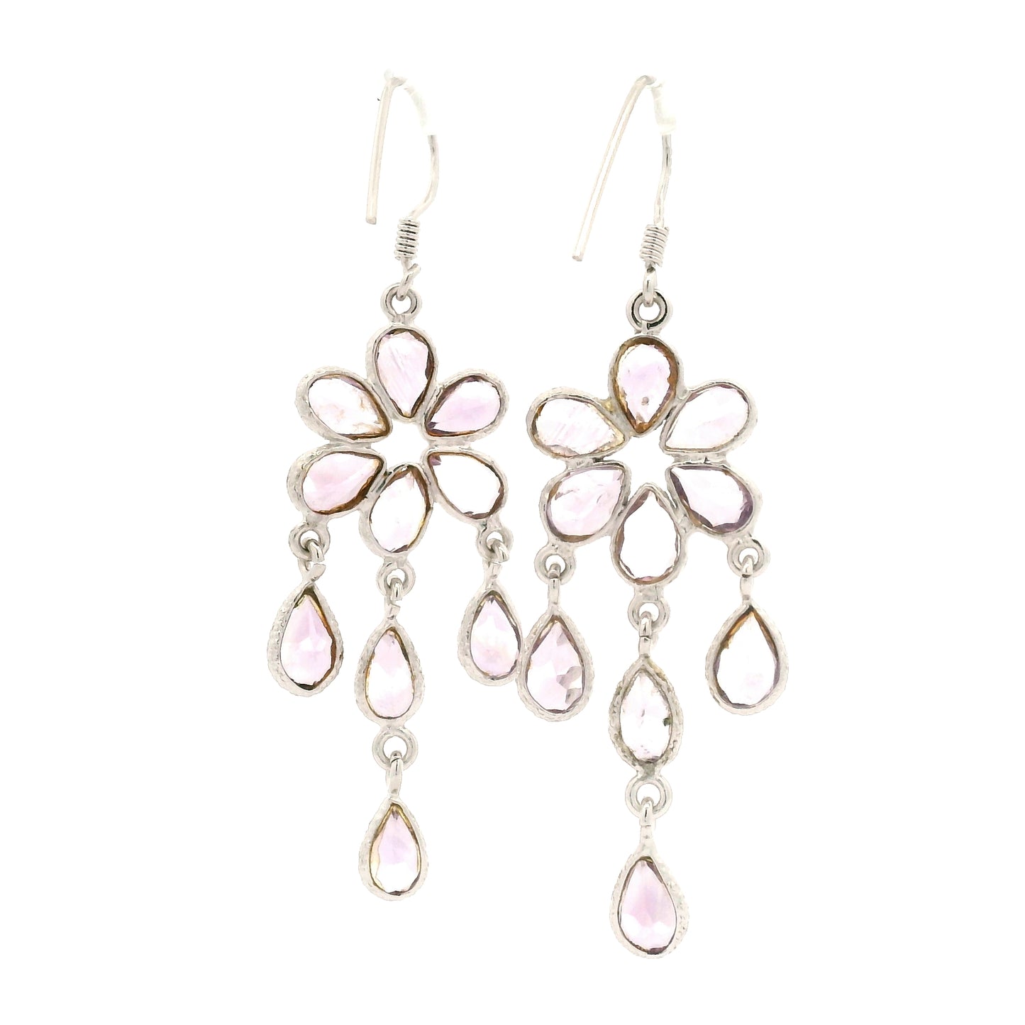 9.83 Ct Garnet, Citrine 925 Sterling Silver Earrings