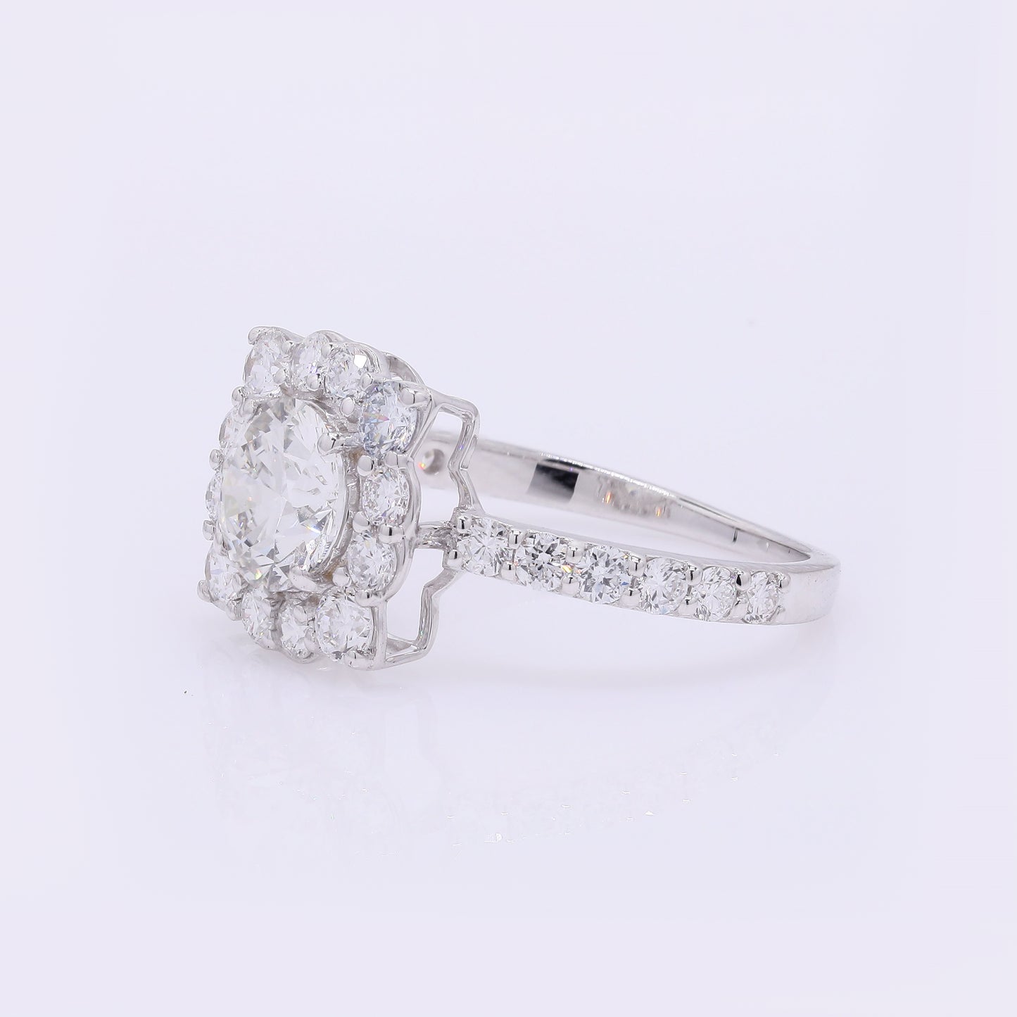 2.20 Carats Lab Grown Diamond 14K Gold Ring