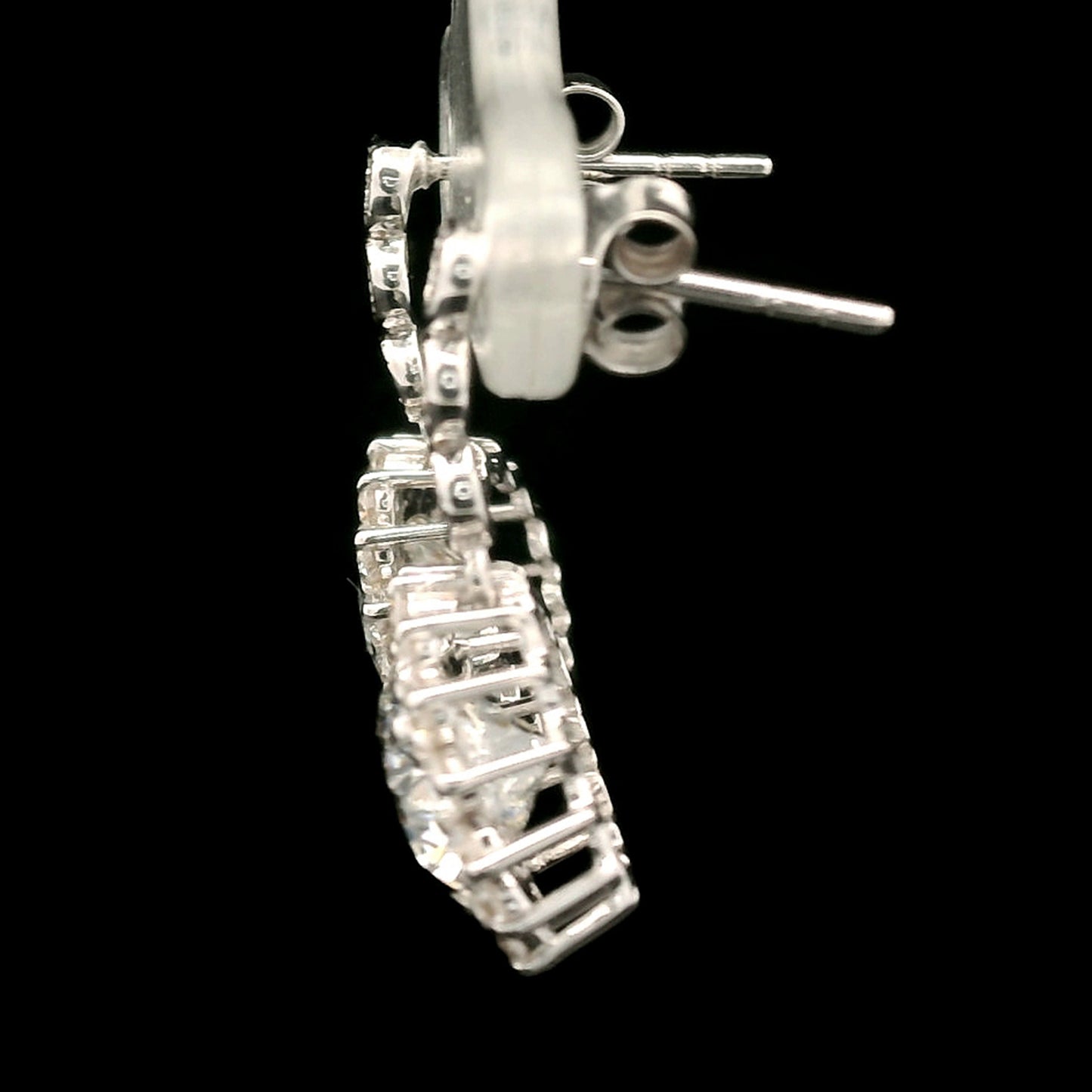 3.83 Carats Lab Grown Diamond 14K Gold Earrings