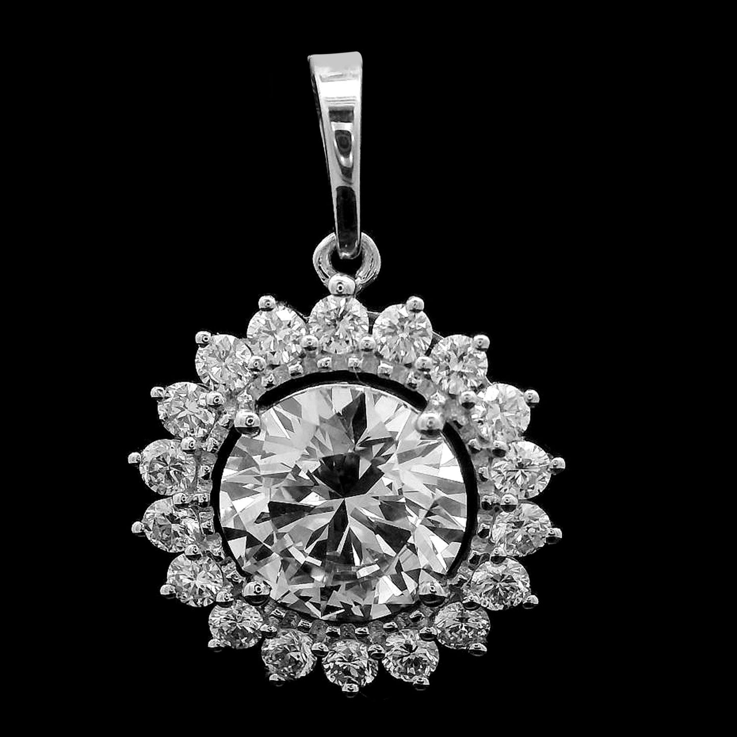 2.25 Carats Lab Grown Diamond 14K Gold Pendant