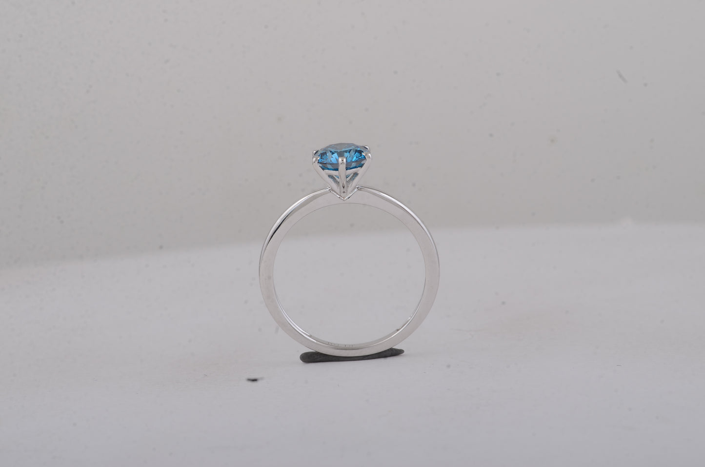 1.13 Carats Blue Lab Grown Diamond 14K Gold Ring