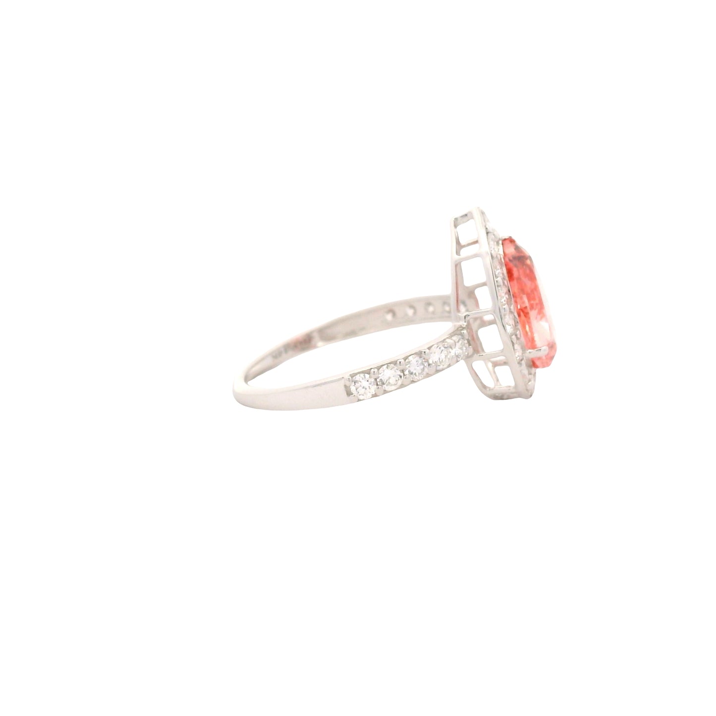 2.69 Carats Pink Lab Grown Diamond 14K Gold Ring