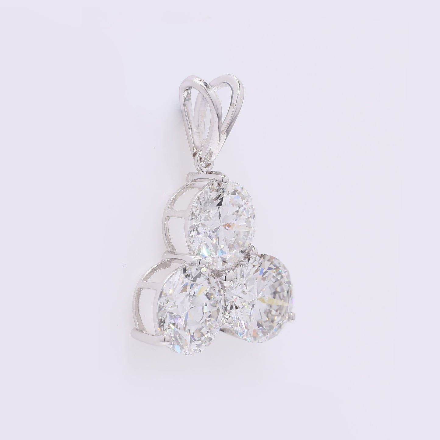 4.58 Carats Lab Grown Diamond 14K Gold Pendant