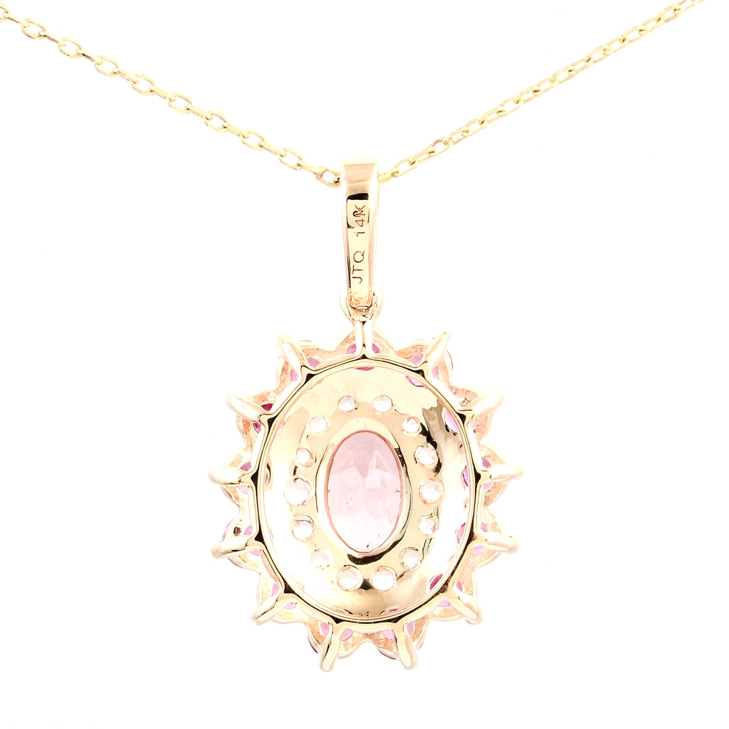 1.40 Ct Oval Tourmaline 14K Gold Pendant