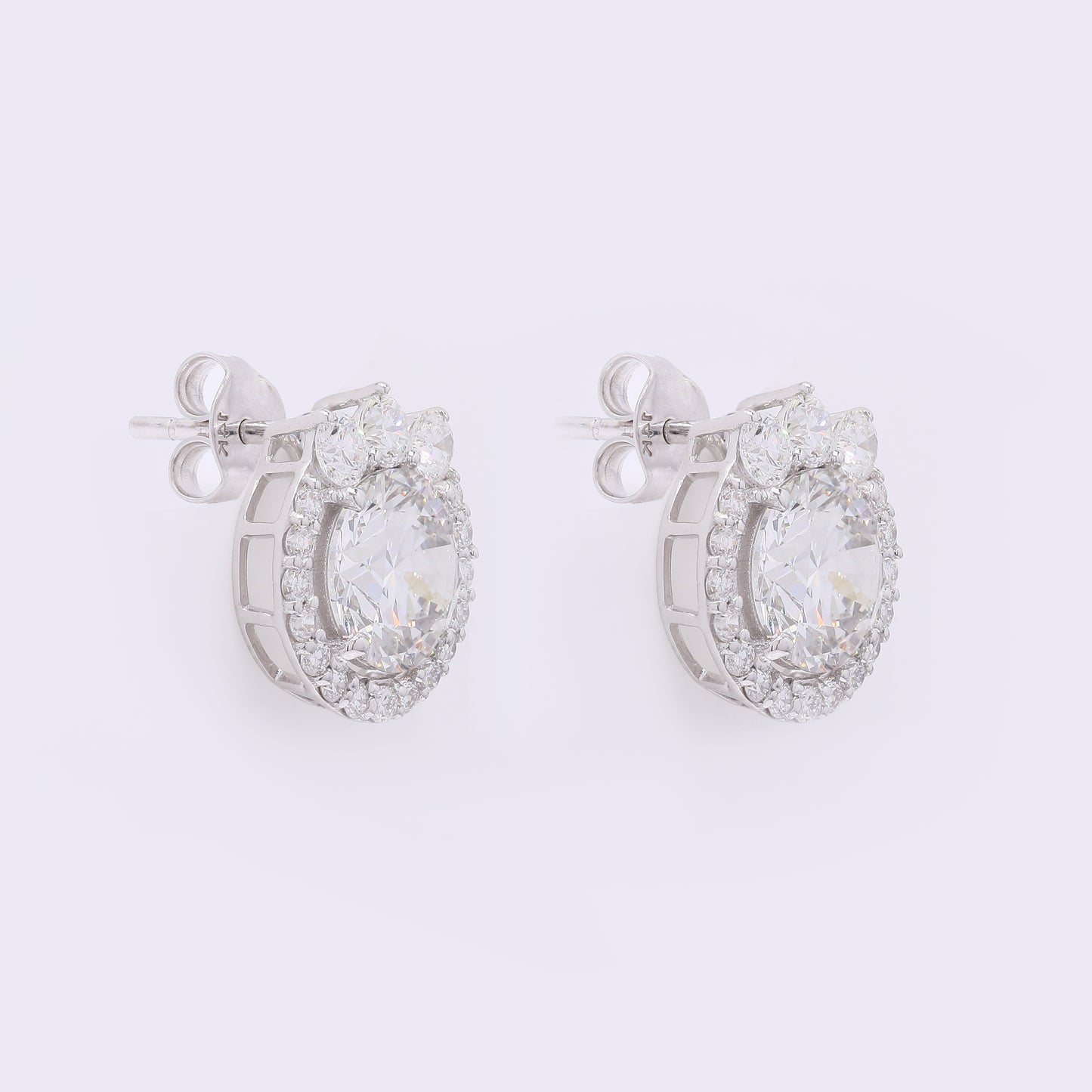 4.00 Carats Lab Grown Diamond 14K Gold Earrings