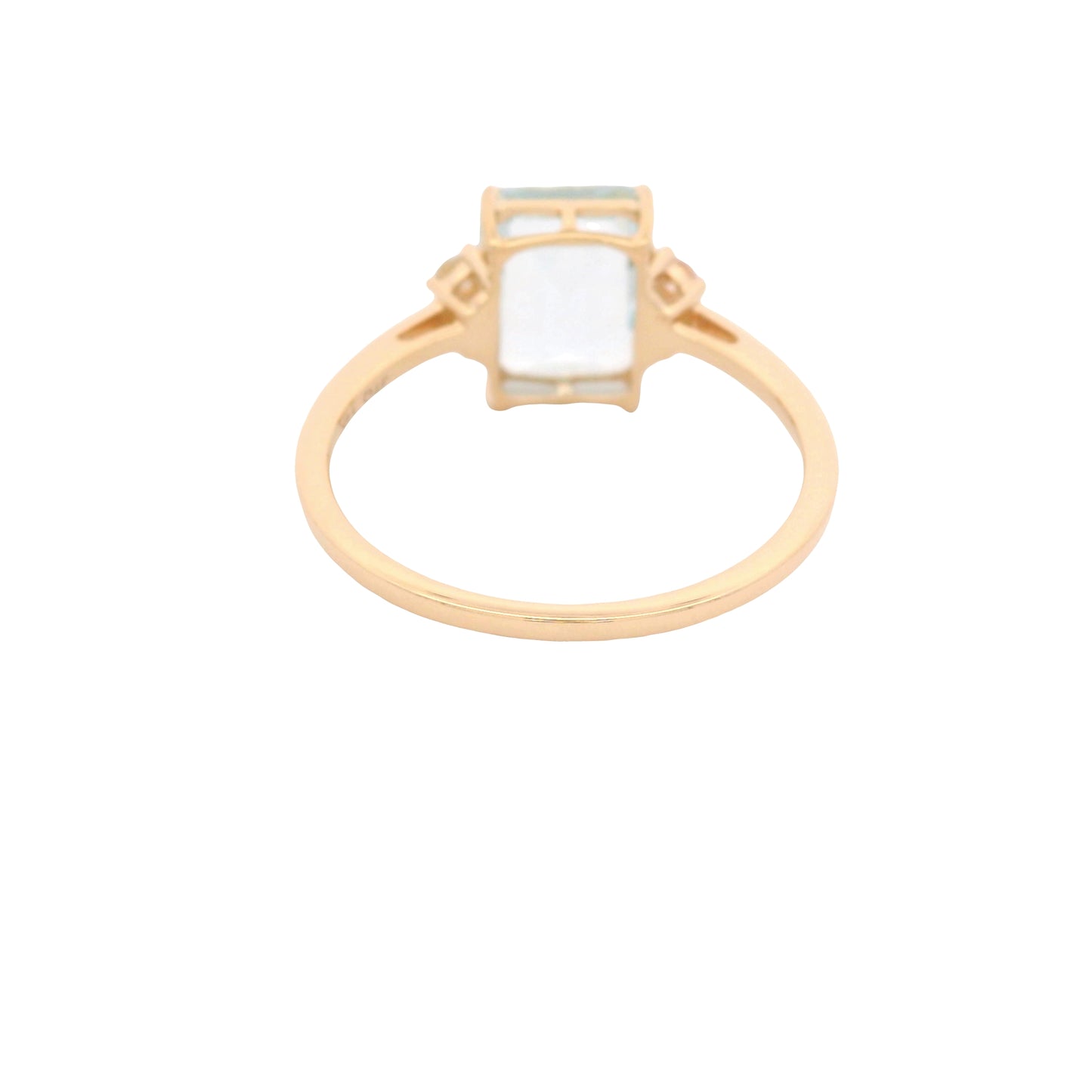 1.82 Ct Octagon Aquamarine 14K Gold Ring