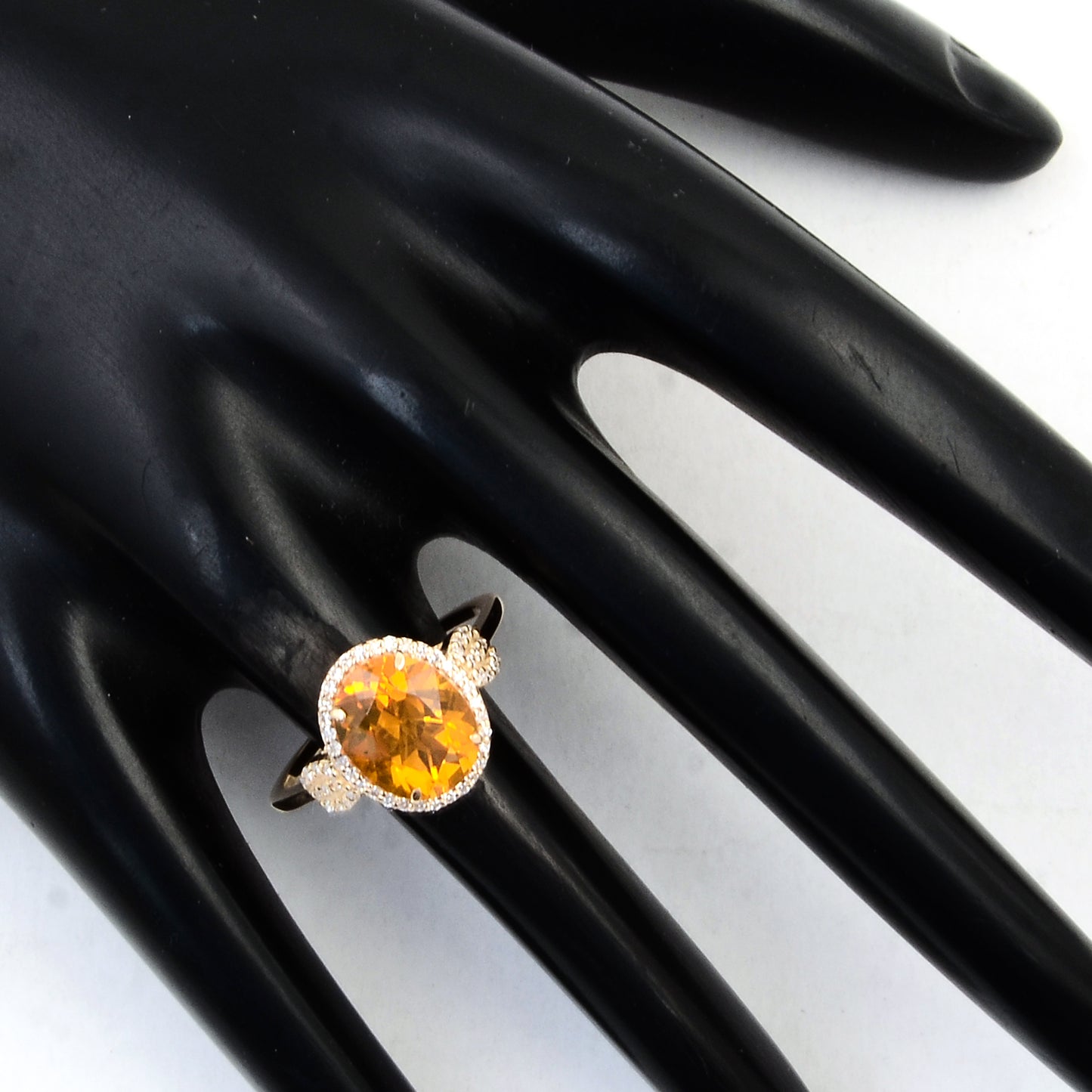 1.85 Ct Oval Mixed Cut Natural Fire Opal 14K Gold Ring