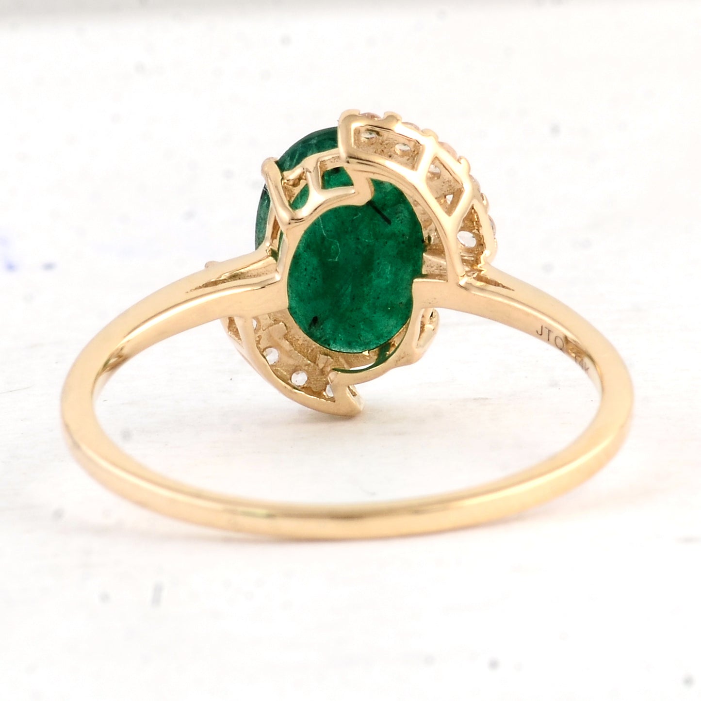 1.47 Ct Oval Emerald 14K Gold Ring