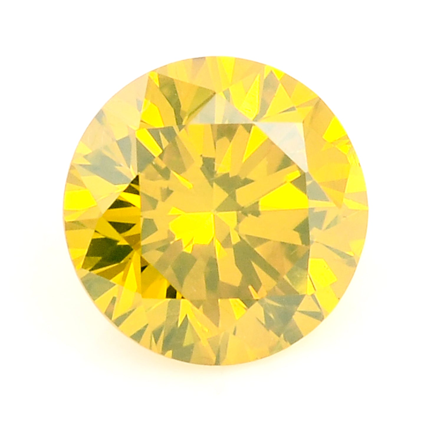 0.29 Yellow Diamond Round Loose Gemstone
