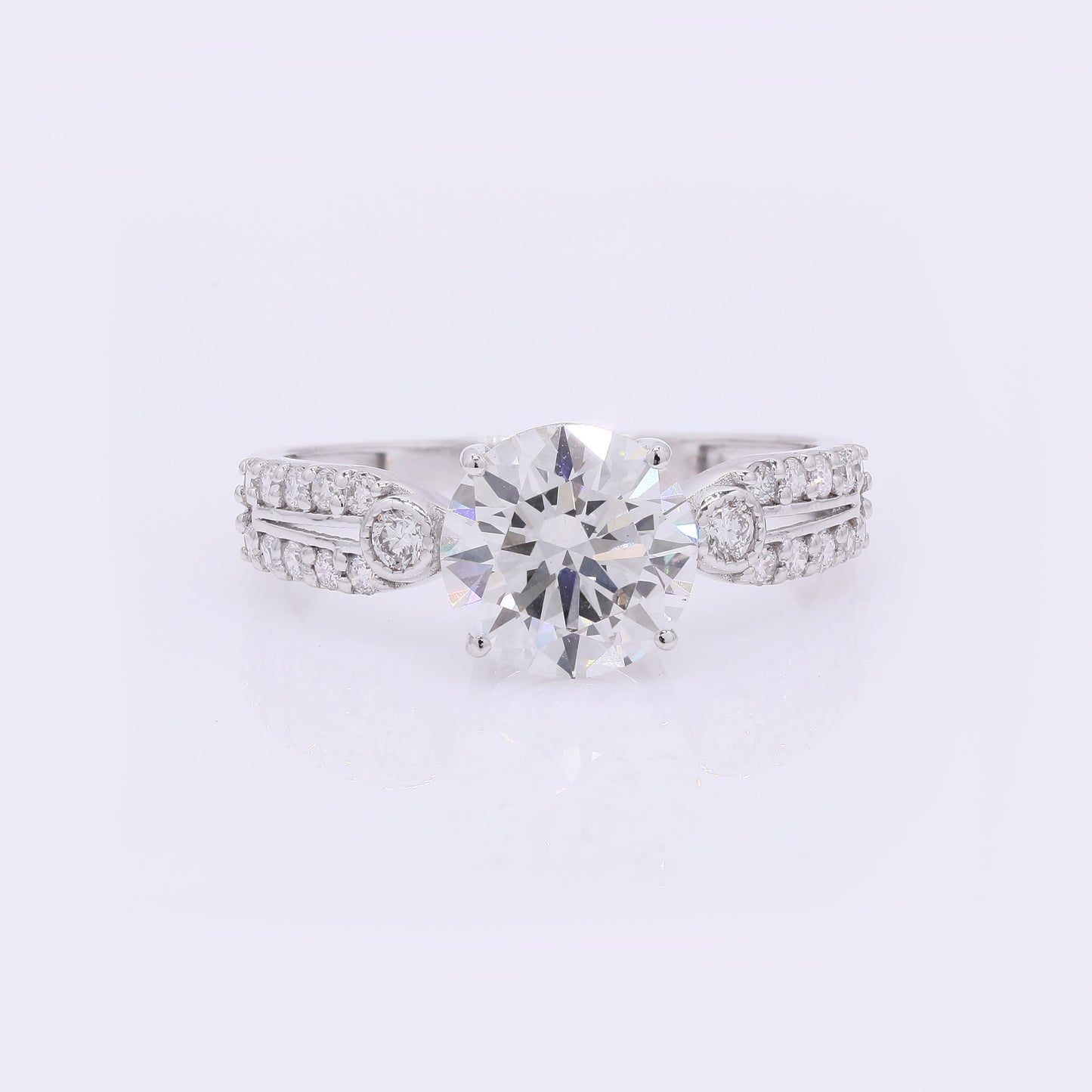 2.43 Carats Lab Grown Diamond 14K Gold Ring