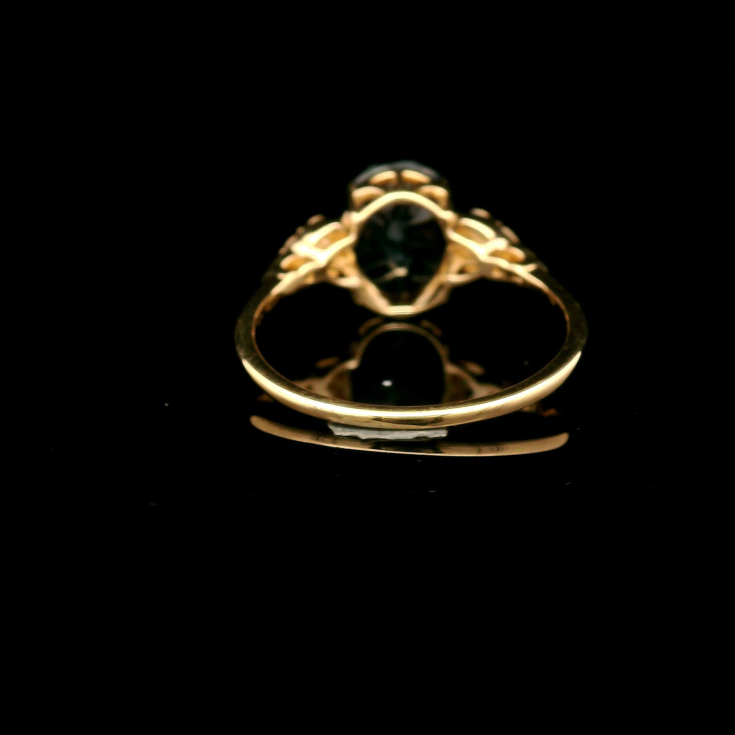 3.14 Ct Oval Mixed Cut Natural Corundum Sapphire 14K Gold Ring
