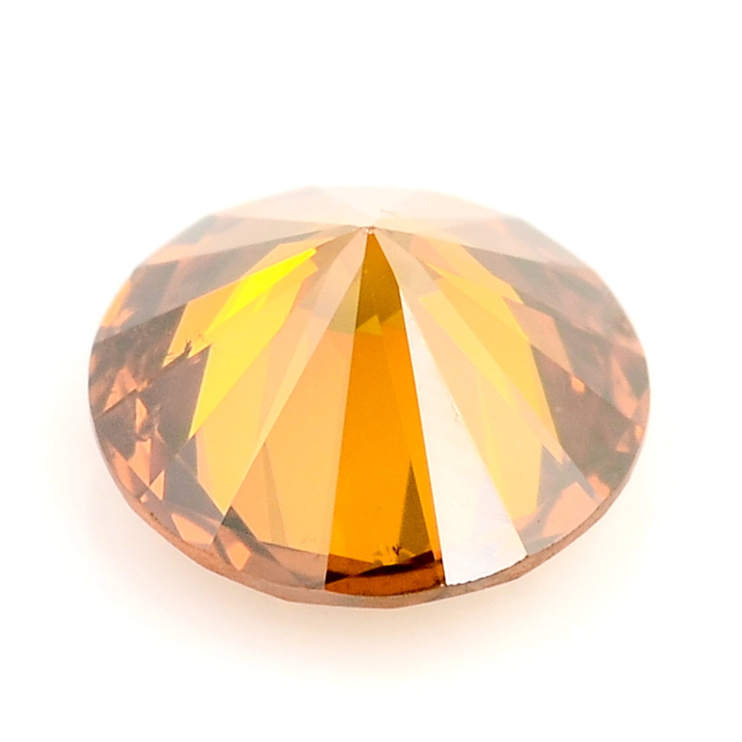0.26 Red Diamond Round Loose Gemstone