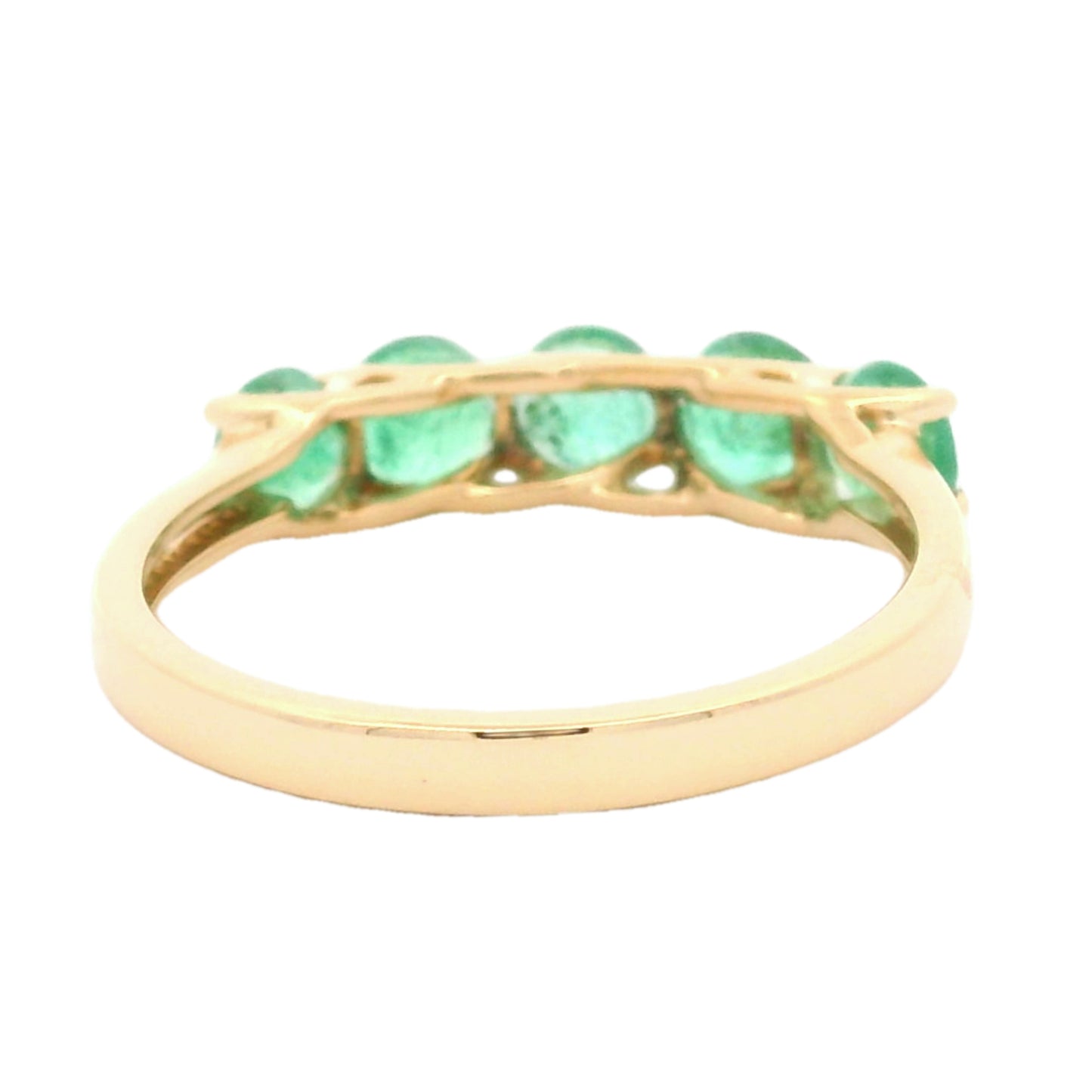 1.29 Ct Round Emerald 14K Gold Ring