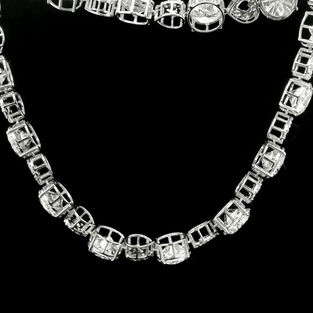 65.58 Ct Round Lab Grown Diamond 14K Gold Necklace