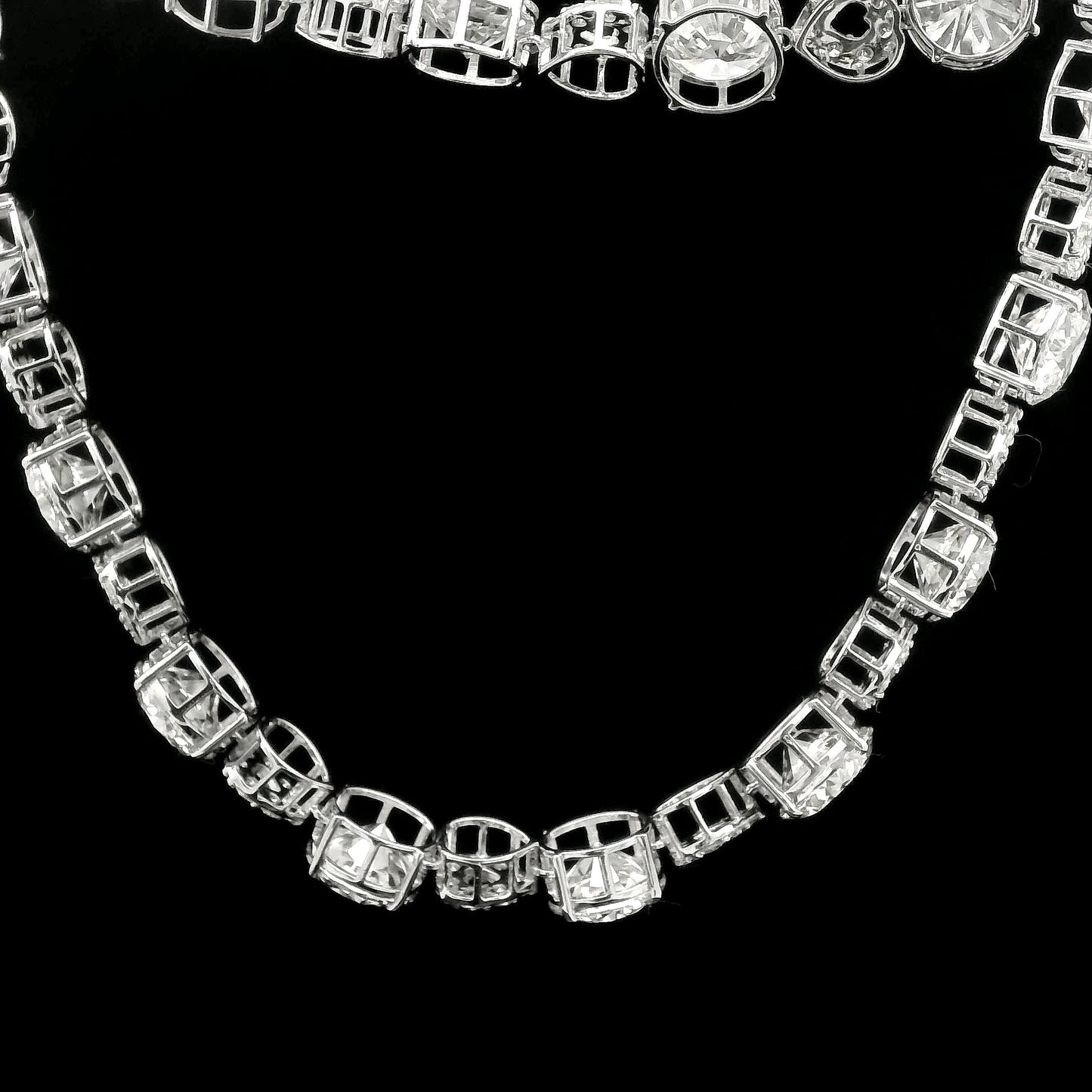 65.58 Ct Round Lab Grown Diamond 14K Gold Necklace