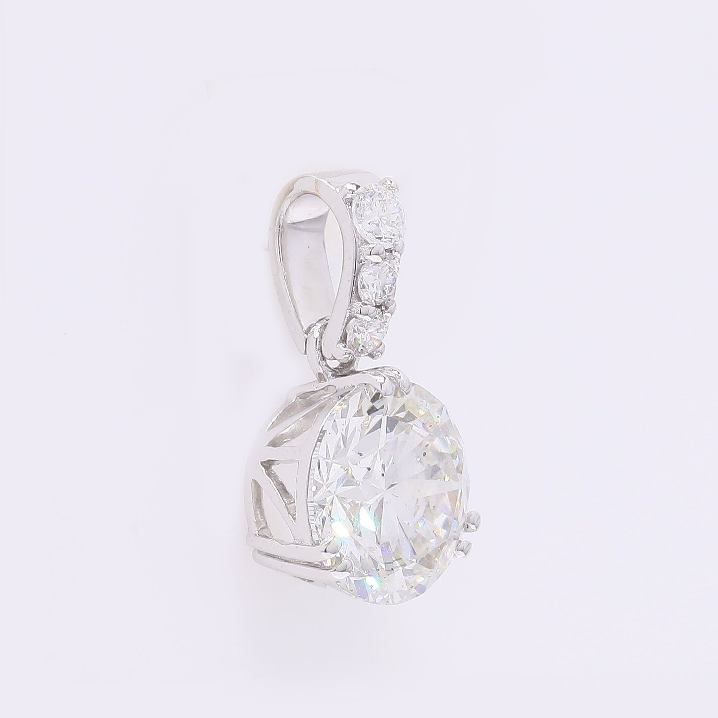 2.00 Carats Lab Grown Diamond 14K Gold Pendant