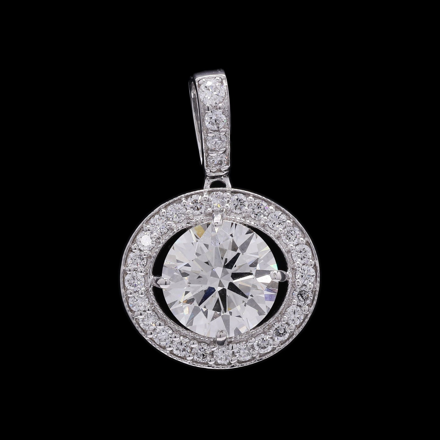 2.37 Carats Lab Grown Diamond 14K Gold Pendant