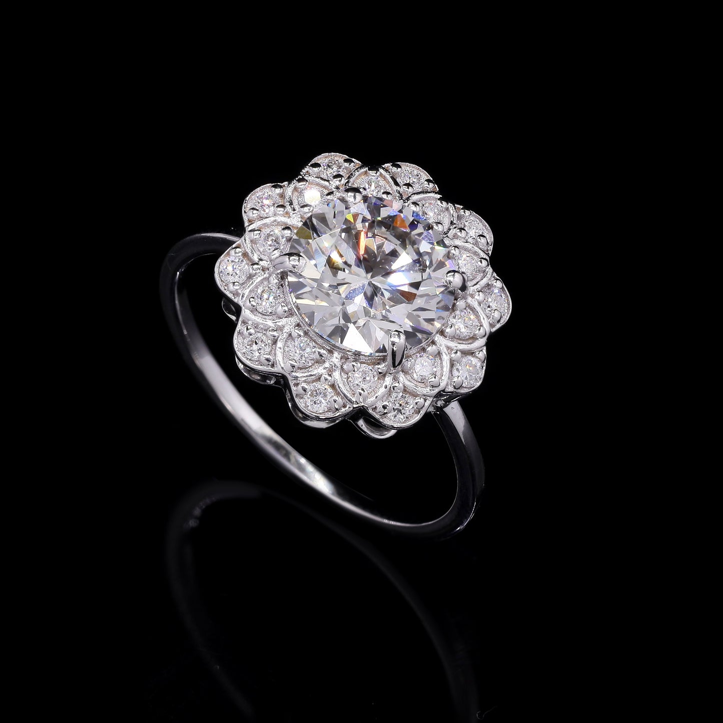 2.34 Carats Lab Grown Diamond 14K Gold Ring