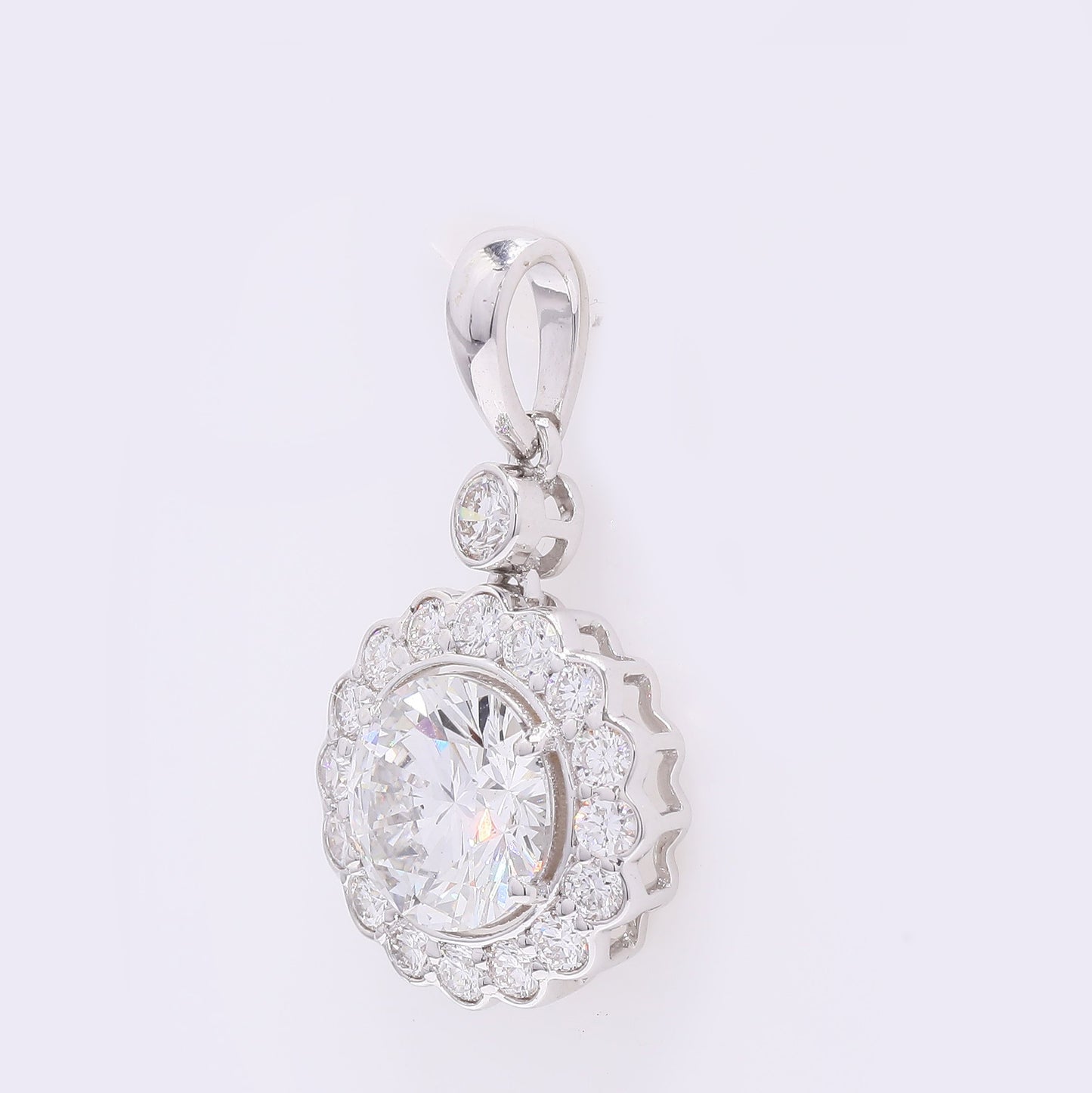 2.23 Carats Lab Grown Diamond 14K Gold Pendant