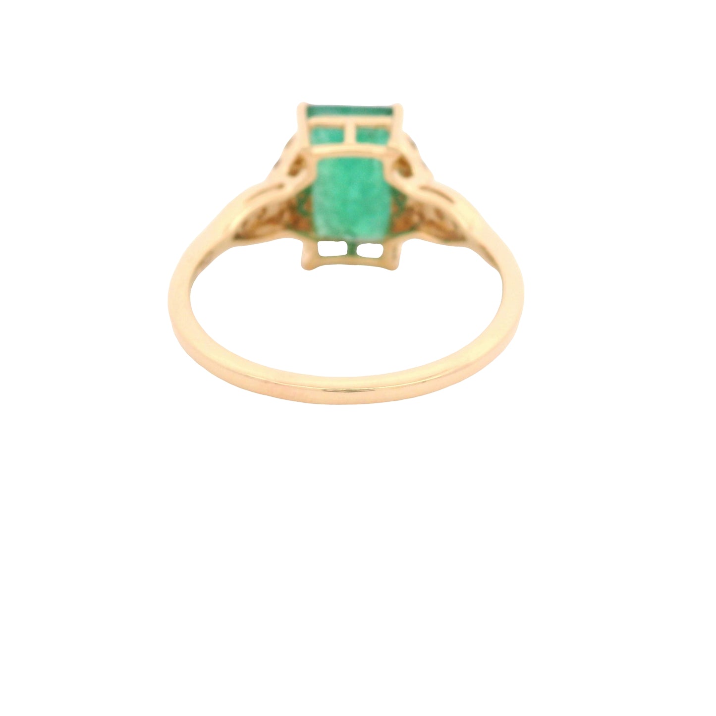2.11 Ct Octagon Emerald 14K Gold Ring