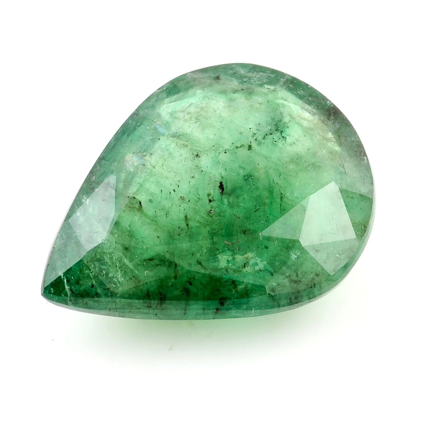 5.85 Carats Natural Beryl Emerald Pear Mixed Cut Gemstone