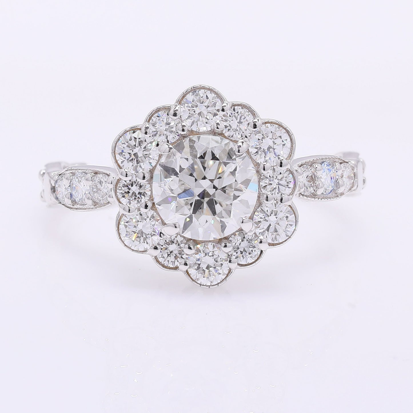 2.17 Carats Lab Grown Diamond 14K Gold Ring