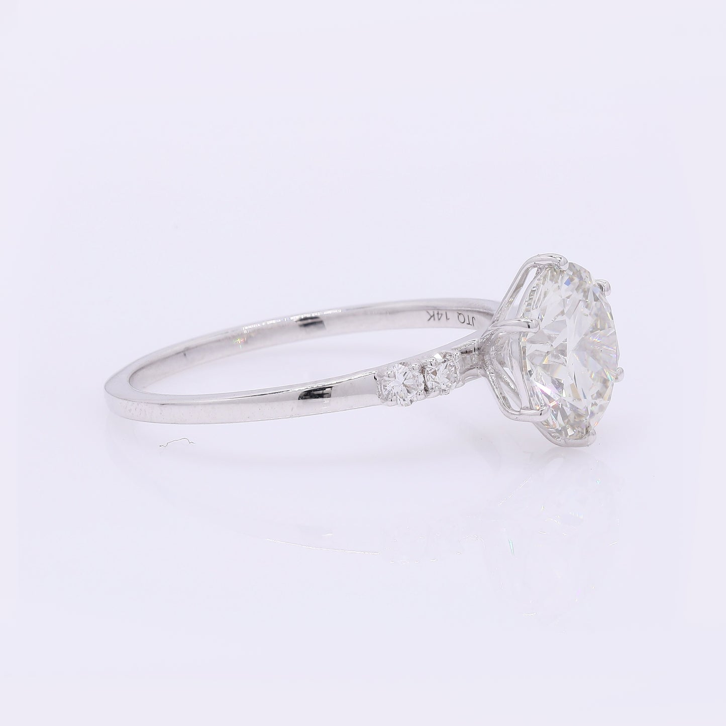 2.19 Carats Lab Grown Diamond 14K Gold Ring