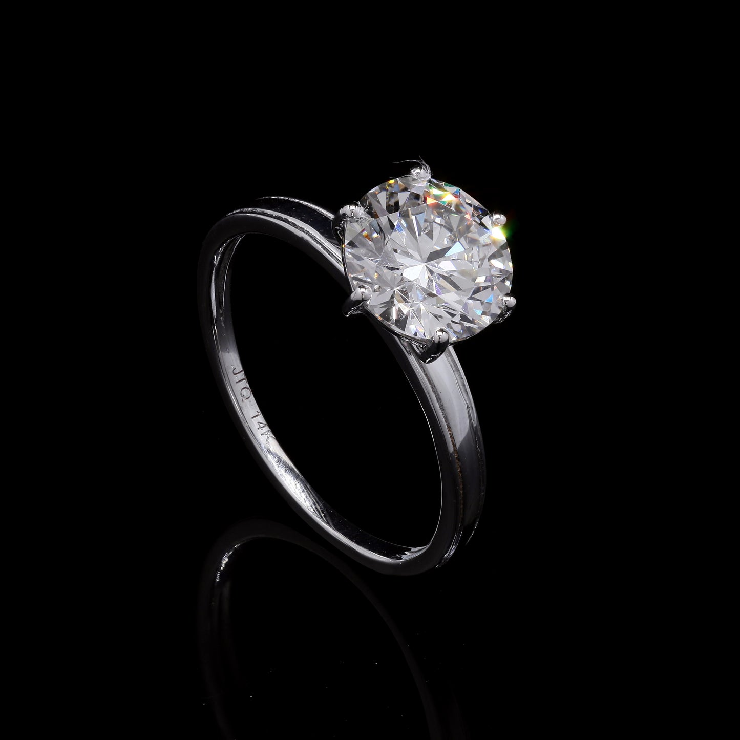 2.10 Carats Lab Grown Diamond 14K Gold Ring