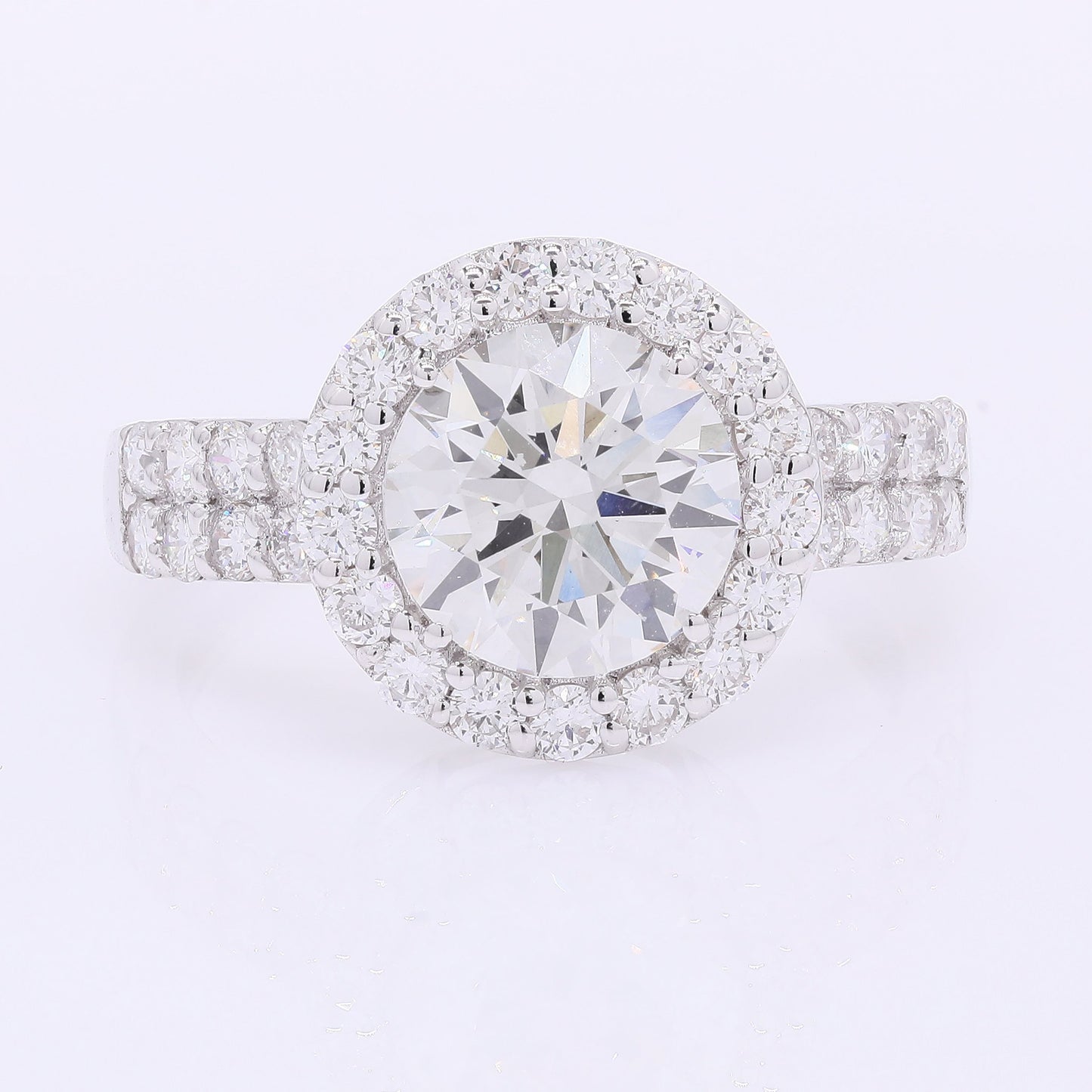 2.96 Carats Lab Grown Diamond 14K Gold Ring