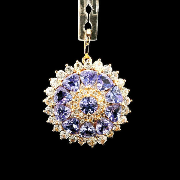 2.58 Ct Round Tanzanite 14K Gold Pendant