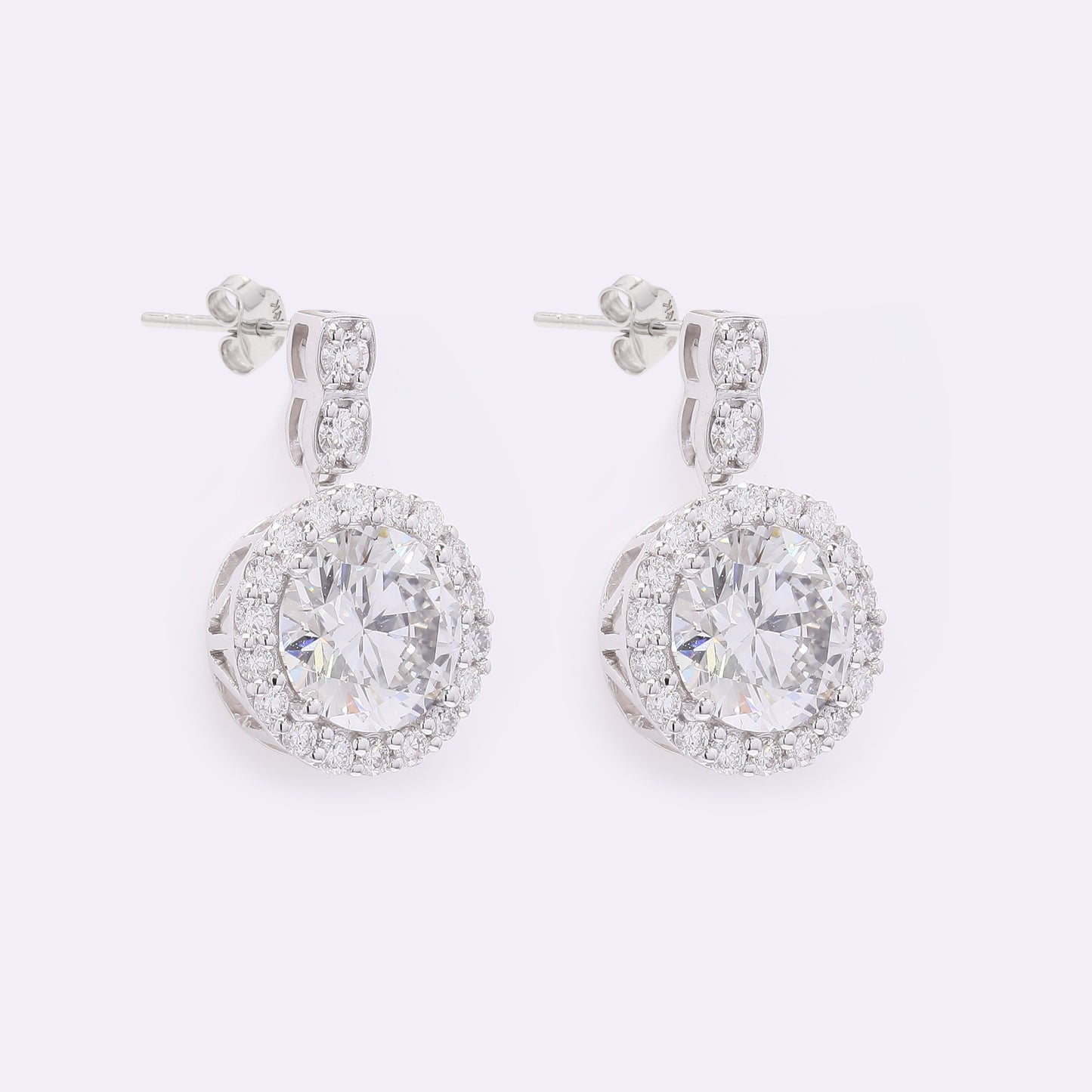 3.59 Carats Lab Grown Diamond 14K Gold Earrings