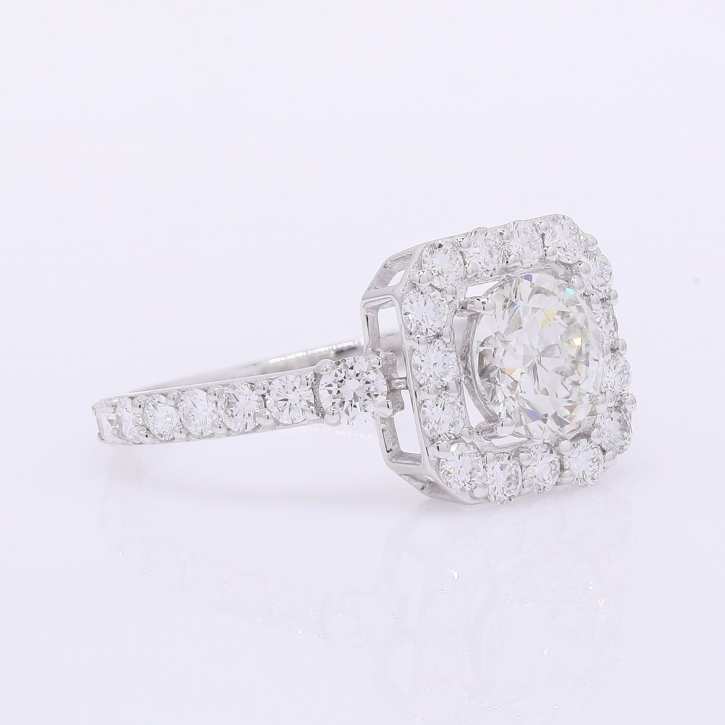 2.03 Carats Lab Grown Diamond 14K Gold Ring