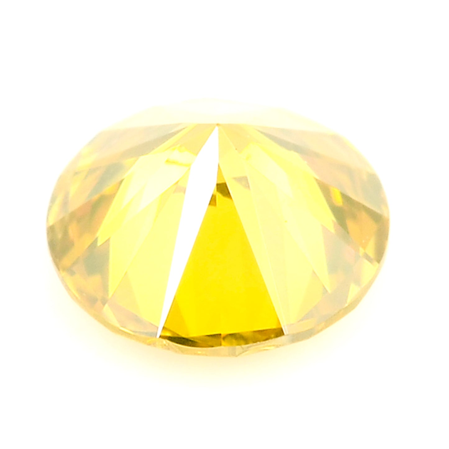 0.25 Yellow Diamond Round Loose Gemstone