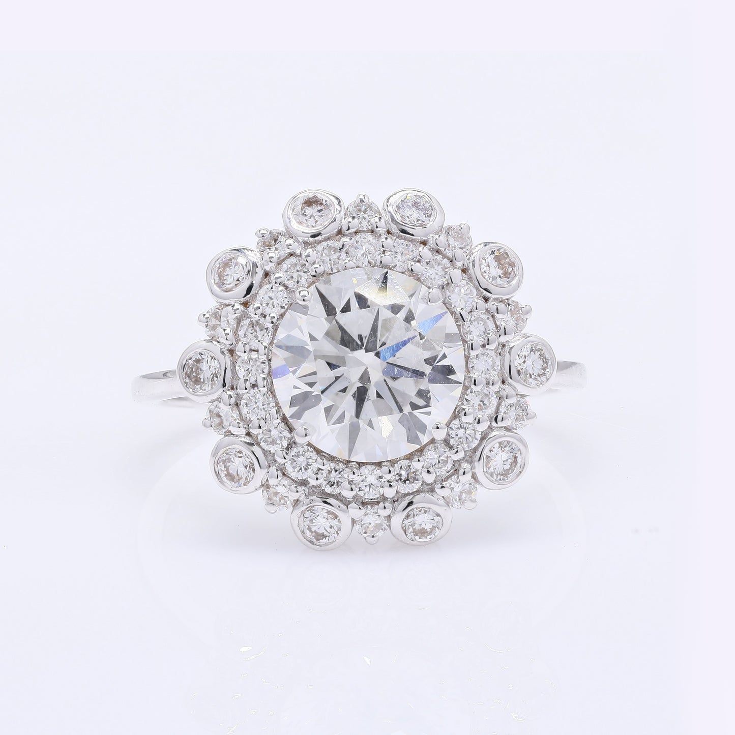 2.77 Carats Lab Grown Diamond 14K Gold Ring