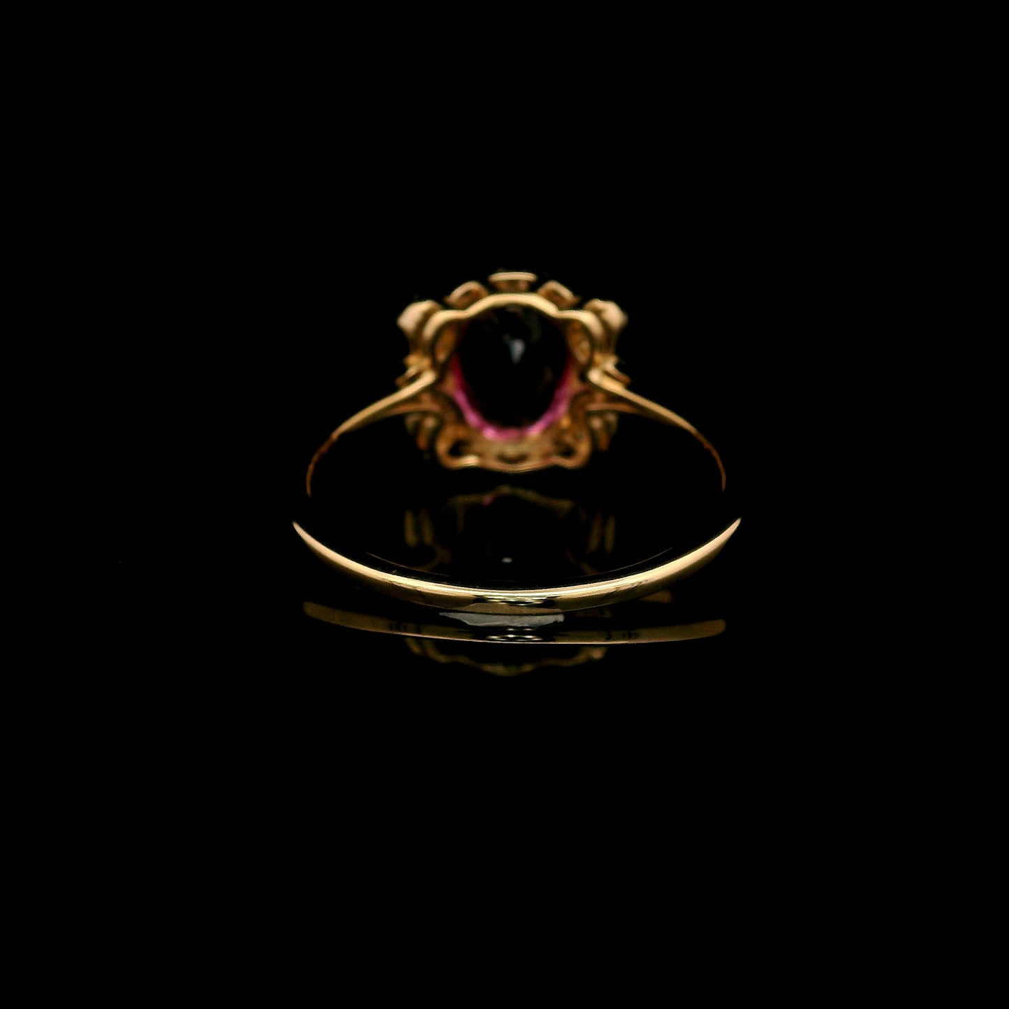 2.21 Ct Oval Mixed Cut Lab Grown Pink Sapphire 14K Gold Ring