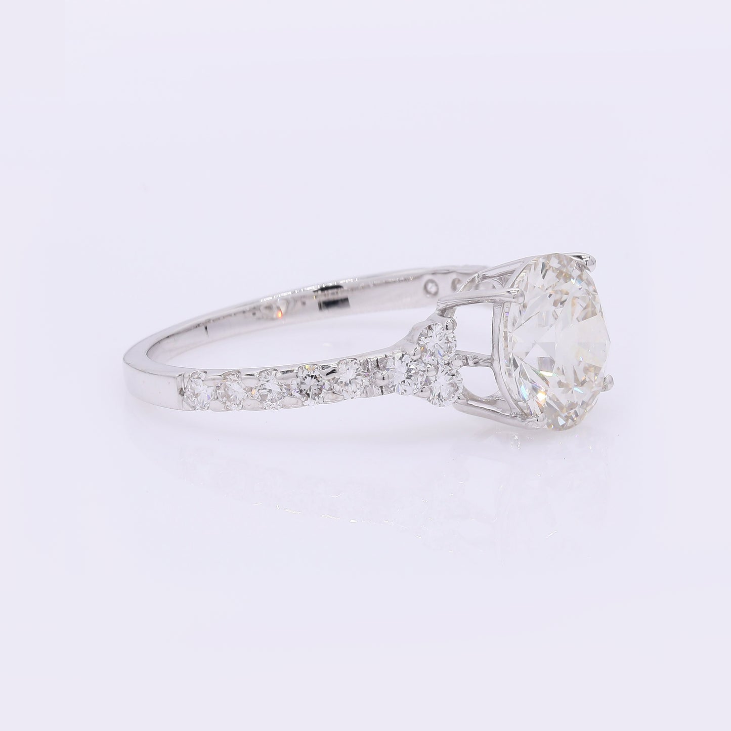 2.54 Carats Lab Grown Diamond 14K Gold Ring