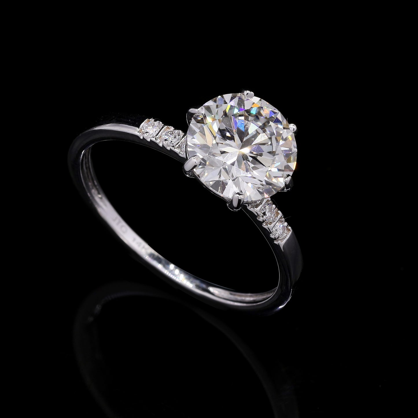 2.18 Carats Lab Grown Diamond 14K Gold Ring