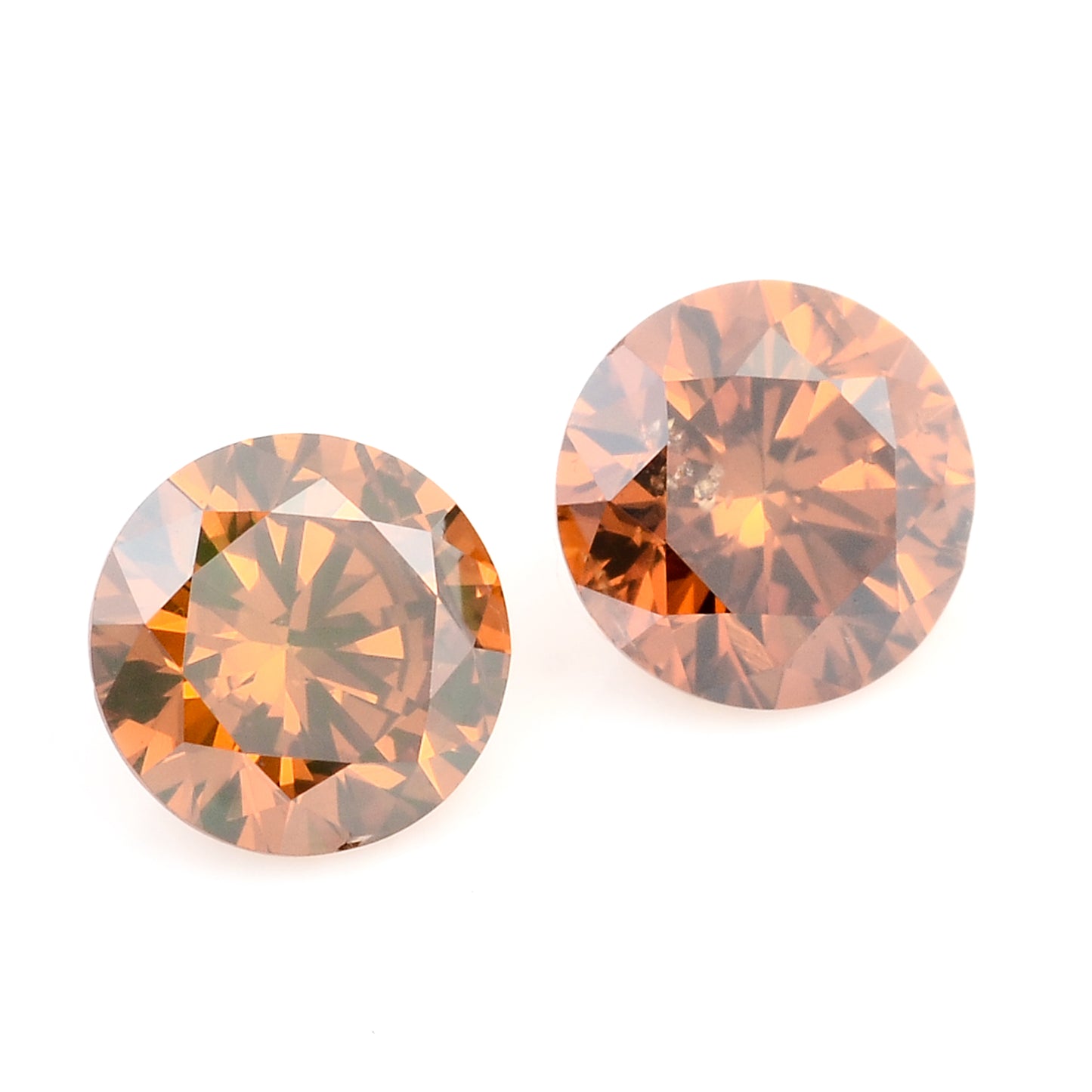 0.50 Red Diamond Round Loose Gemstone