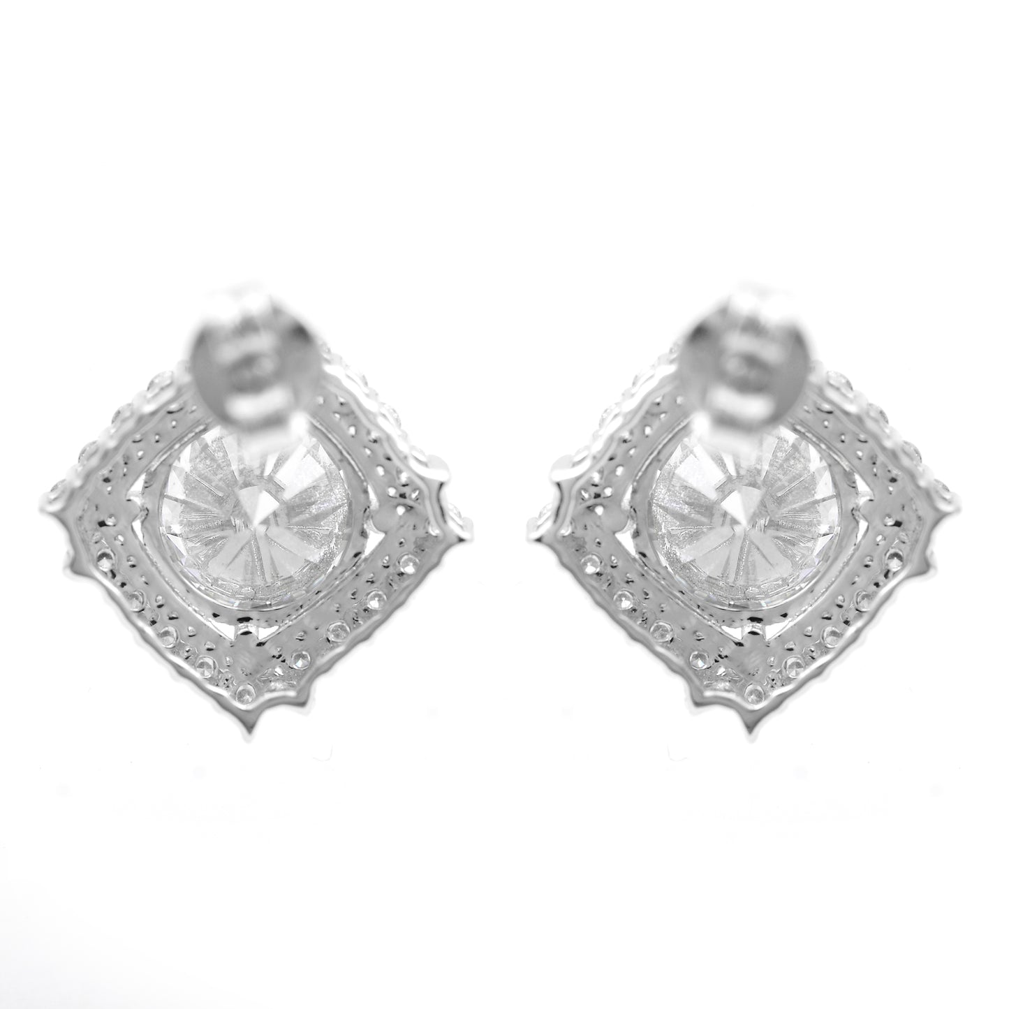 3.61 Carats Lab Grown Diamond 14K Gold Earrings