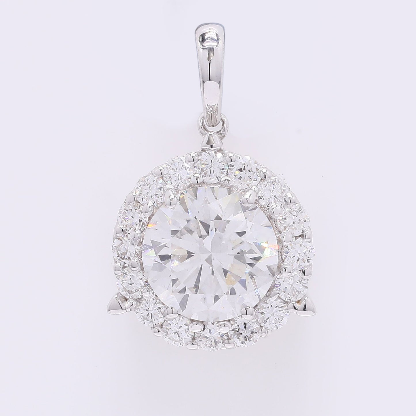2.37 Carats Lab Grown Diamond 14K Gold Pendant